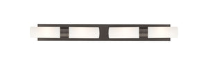 Innovations - 617S-4W-OB-G617-8SWH - Four Light Bath Vanity - Downtown Urban - Oil Rubbed Bronze