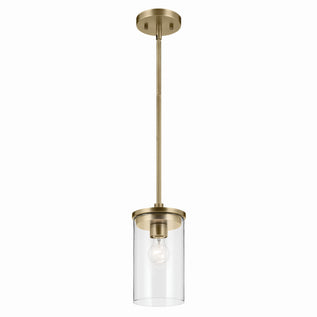 Kichler - 43996NBR - One Light Mini Pendant - Crosby - Natural Brass