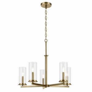 Kichler - 43999NBR - Five Light Chandelier - Crosby - Natural Brass