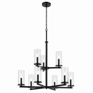 Kichler - 44014BK - Nine Light Chandelier - Crosby - Black