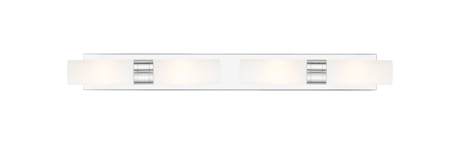 Innovations - 617S-4W-PC-G617-8WH - Four Light Bath Vanity - Downtown Urban - Polished Chrome