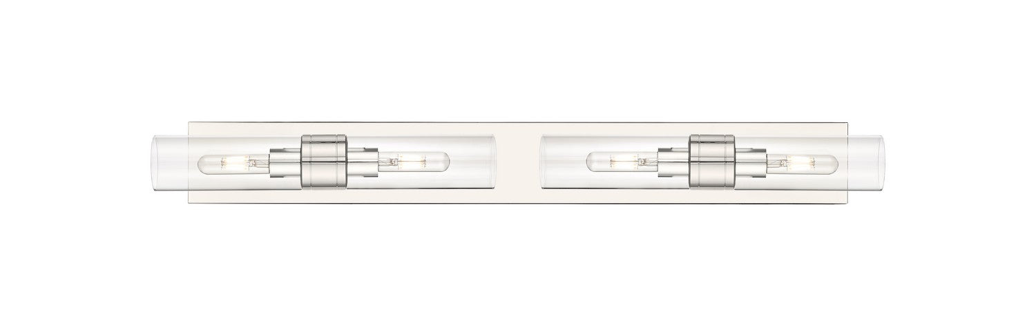 Innovations - 617S-4W-PN-G617-8CL - Four Light Bath Vanity - Downtown Urban - Polished Nickel