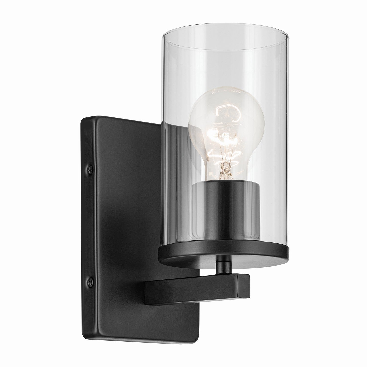 Kichler - 45495BKCLR - One Light Wall Sconce - Crosby - Black