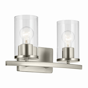 Kichler - 45496NICLR - Two Light Vanity - Crosby - Brushed Nickel