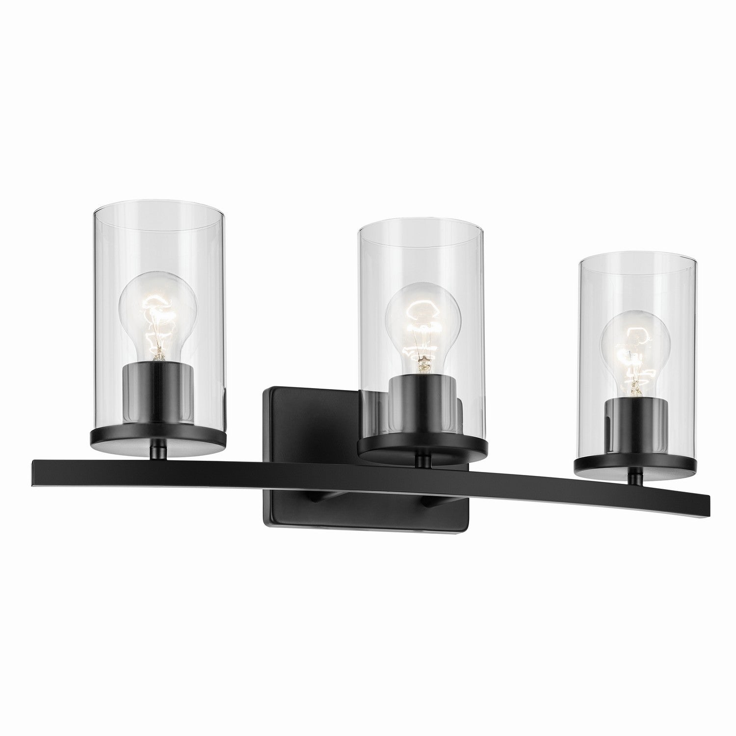 Kichler - 45497BKCLR - Three Light Vanity - Crosby - Black