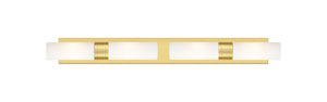 Innovations - 617S-4W-SG-G617-8SWH - Four Light Bath Vanity - Downtown Urban - Satin Gold