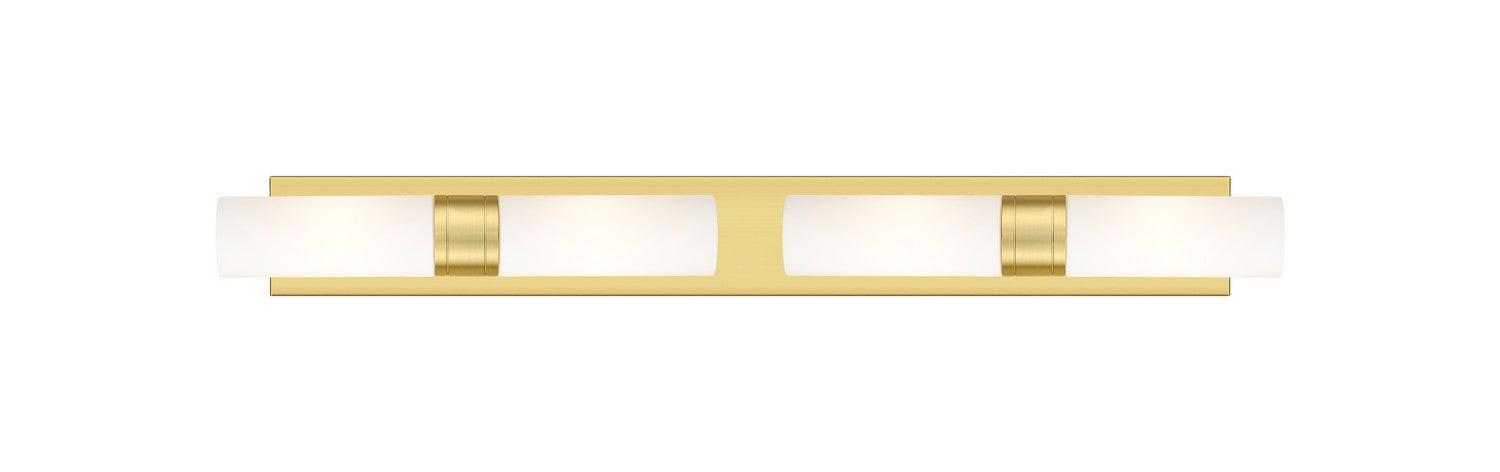 Innovations - 617S-4W-SG-G617-8WH - Four Light Bath Vanity - Downtown Urban - Satin Gold