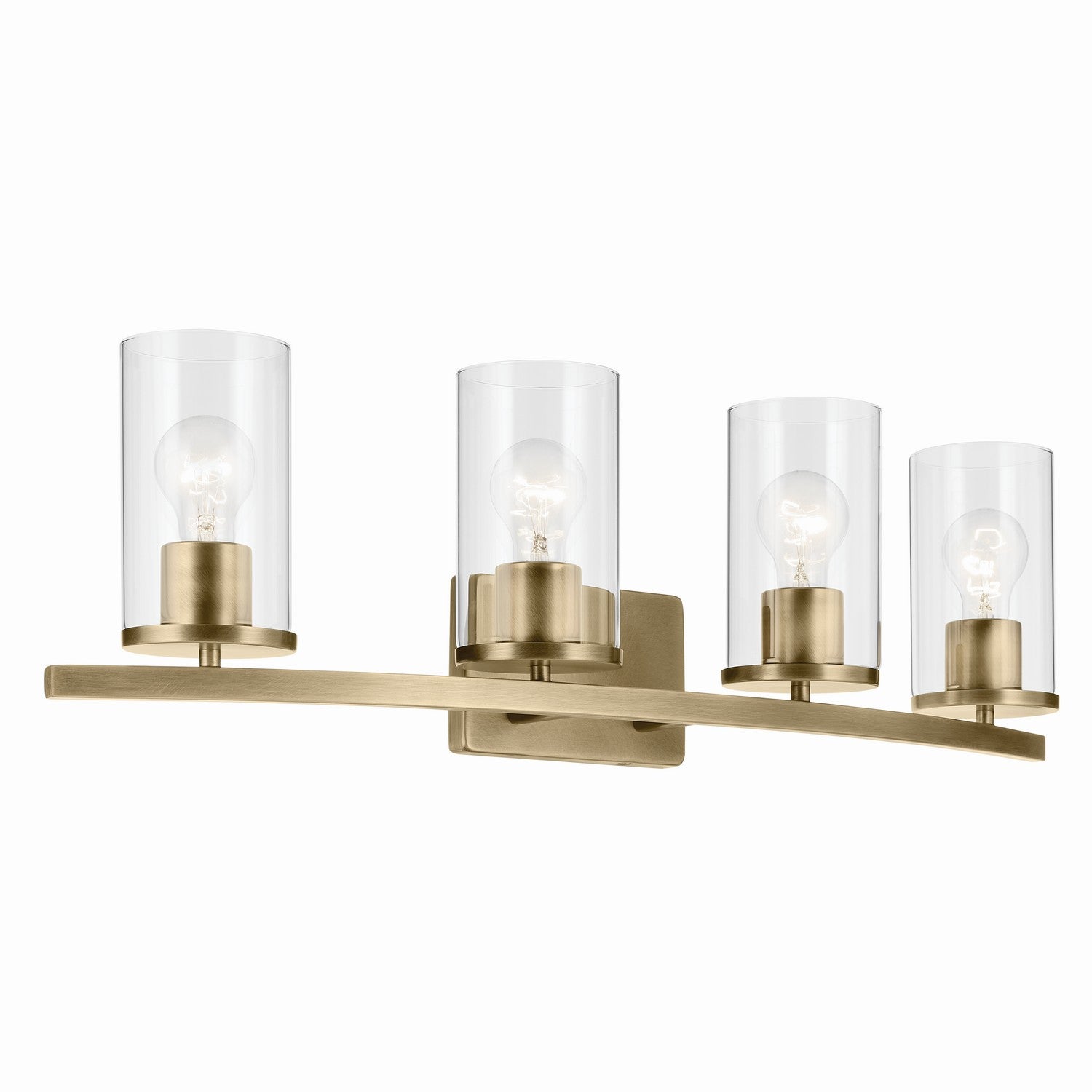 Kichler - 45498NBRCLR - Four Light Vanity - Crosby - Natural Brass