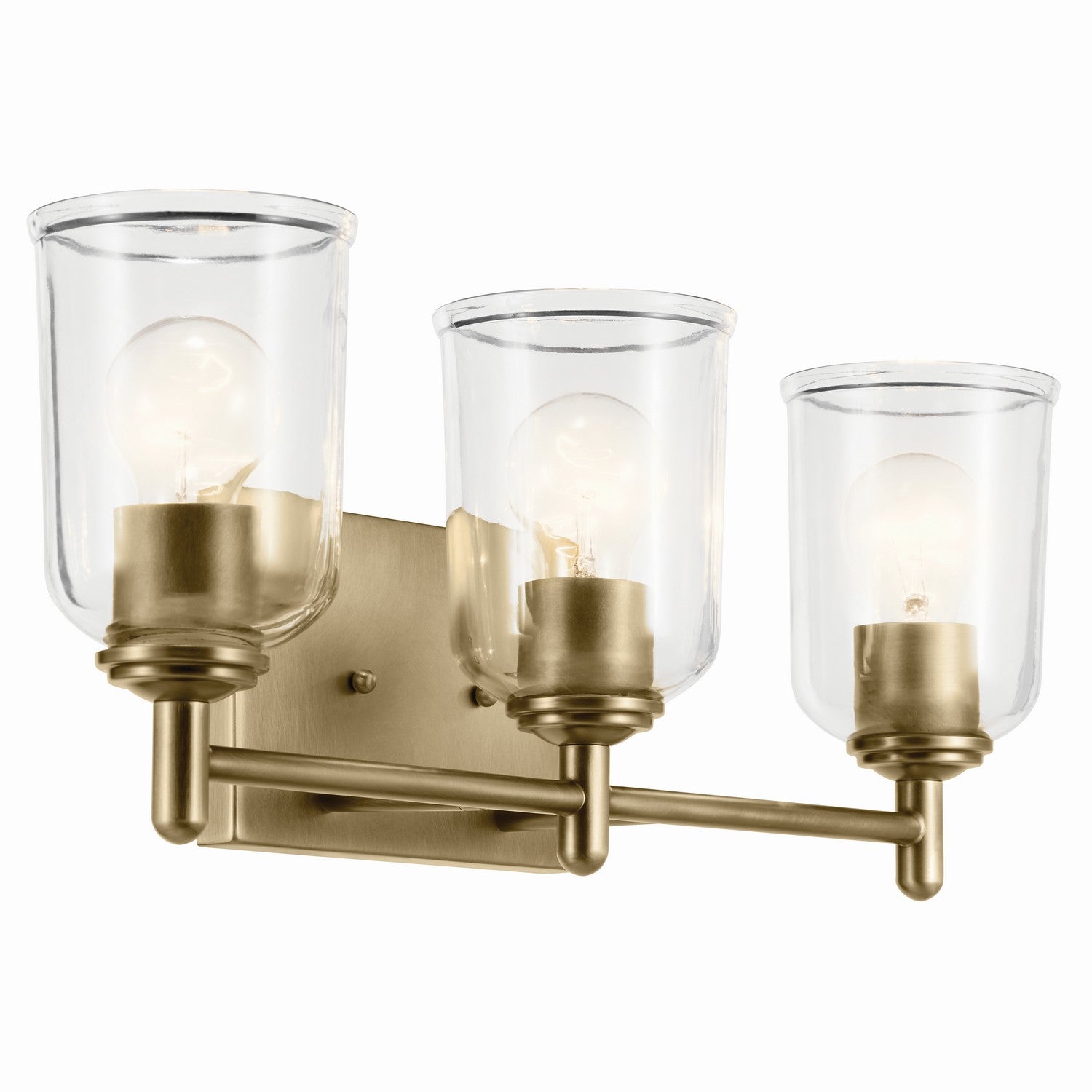 Kichler - 45574NBRCLR - Three Light Vanity - Shailene - Natural Brass