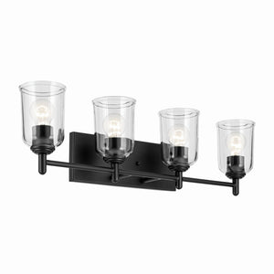 Kichler - 45575BKCLR - Four Light Vanity - Shailene - Black