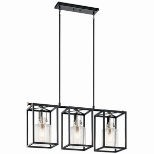 Kichler - 52033PN - Three Light Linear Chandelier - Kitner - Polished Nickel