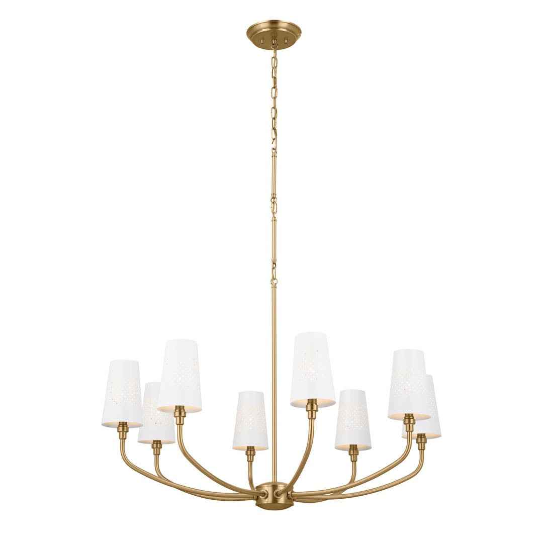 Kichler - 52509BNB - Eight Light Chandelier - Adeena - Brushed Natural Brass