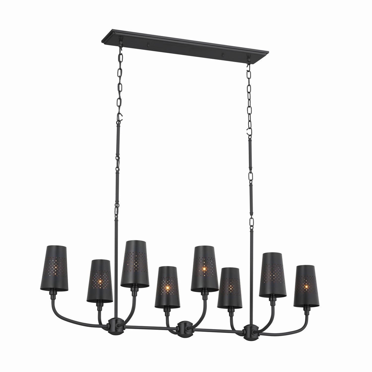 Kichler - 52510BK - Eight Light Linear Chandelier - Adeena - Black