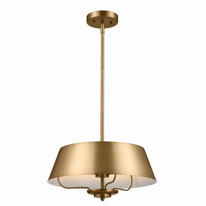 Kichler - 52542BNB - Three Light Pendant/Semi Flush Mount - Luella - Brushed Natural Brass