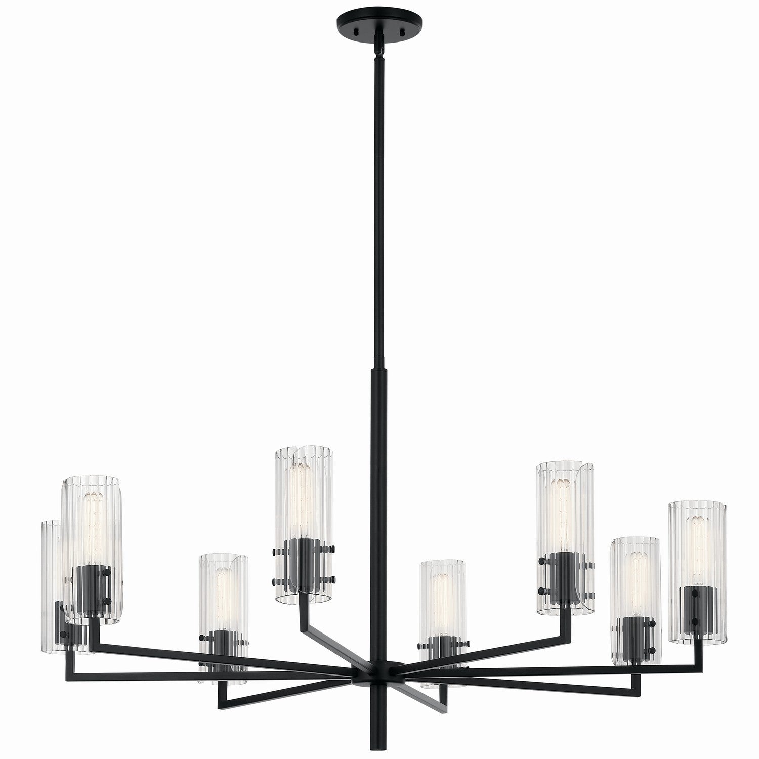 Kichler - 52680BK - Eight Light Chandelier - Velestino - Black