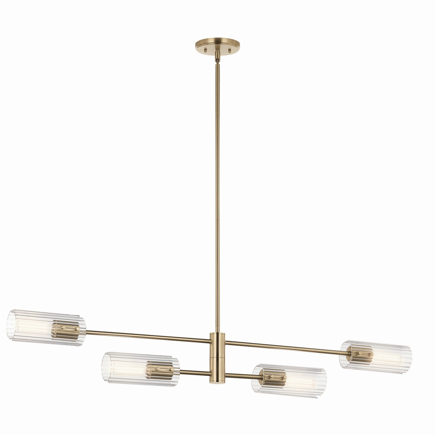 Kichler - 52681CPZ - Four Light Linear Chandelier - Velestino - Champagne Bronze