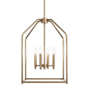 Kichler - 52722CPZ - Four Light Foyer Pendant - Madden - Champagne Bronze
