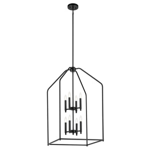 Kichler - 52723BK - Eight Light Foyer Pendant - Madden - Black