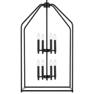Kichler - 52723BK - Eight Light Foyer Pendant - Madden - Black