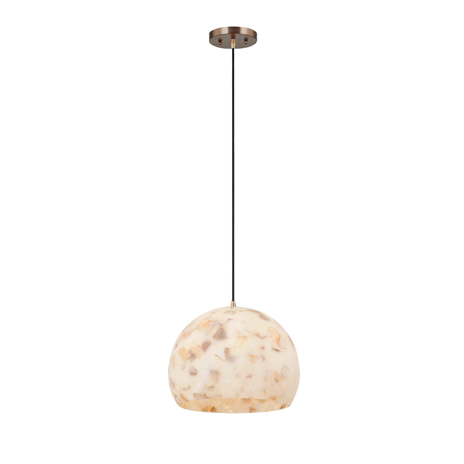 Justice Designs - ALR-6533-BRSS - One Light Pendant - Alabaster Rocks! - Brushed Brass