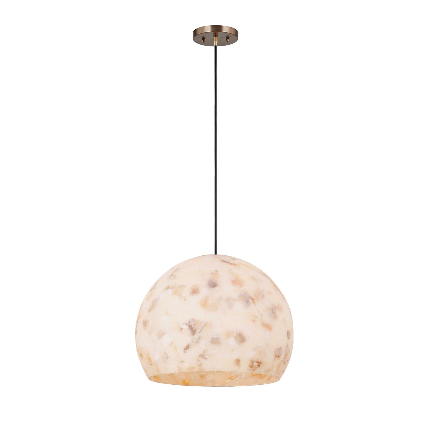 Justice Designs - ALR-6535-BRSS - One Light Pendant - Alabaster Rocks! - Brushed Brass