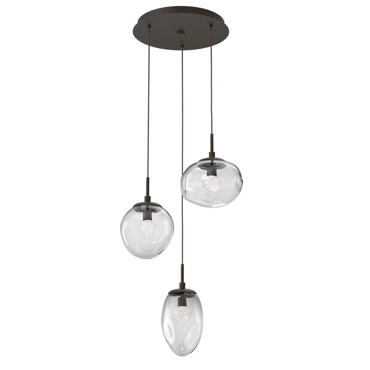 Hammerton Studio - CHB0069-03-FB-FC-C01-L3 - LED Pendant - Cosmos - Flat Bronze
