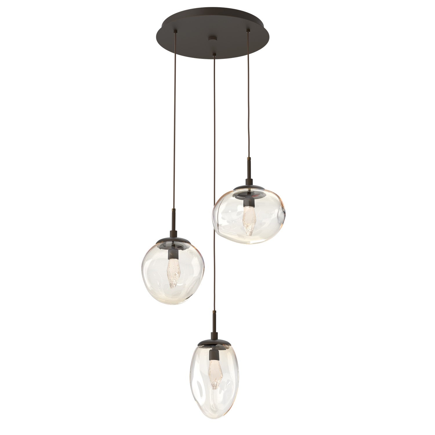Hammerton Studio - CHB0069-03-FB-GA-C01-L3 - LED Pendant - Cosmos - Flat Bronze