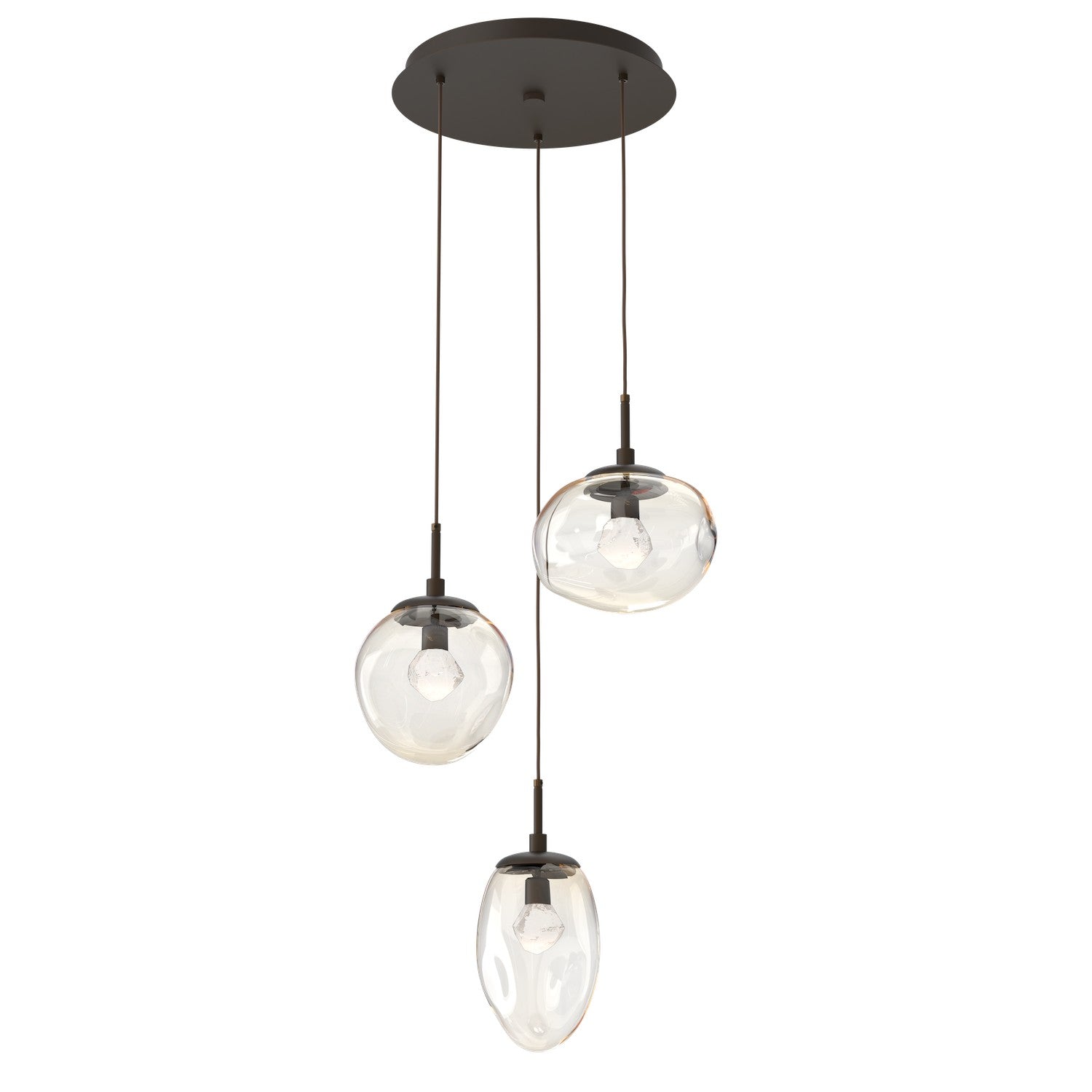 Hammerton Studio - CHB0069-03-FB-ZA-C01-L3 - LED Pendant - Cosmos - Flat Bronze