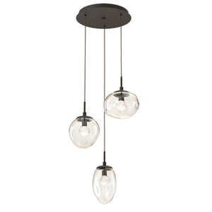 Hammerton Studio - CHB0069-03-FB-ZA-C01-L3 - LED Pendant - Cosmos - Flat Bronze
