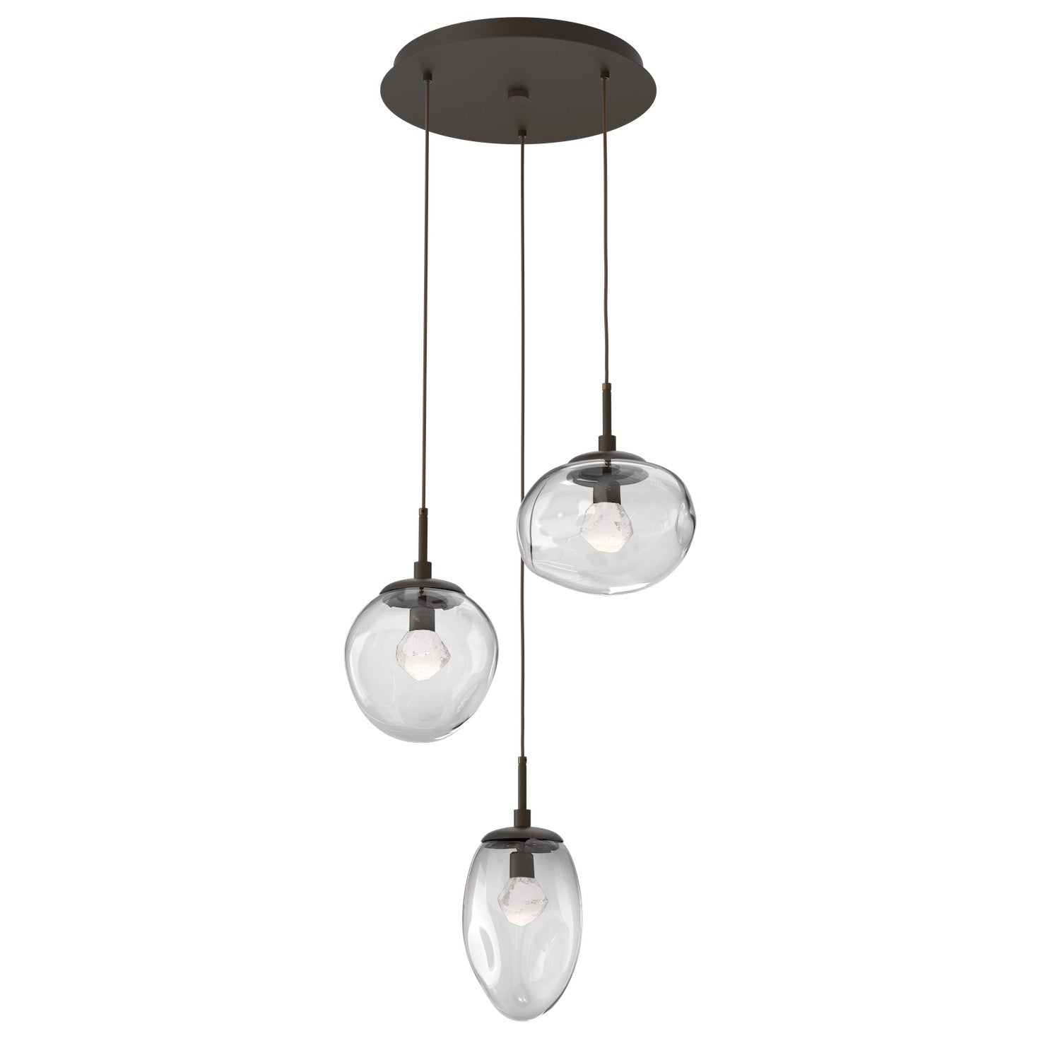 Hammerton Studio - CHB0069-03-FB-ZC-C01-L1 - LED Pendant - Cosmos - Flat Bronze