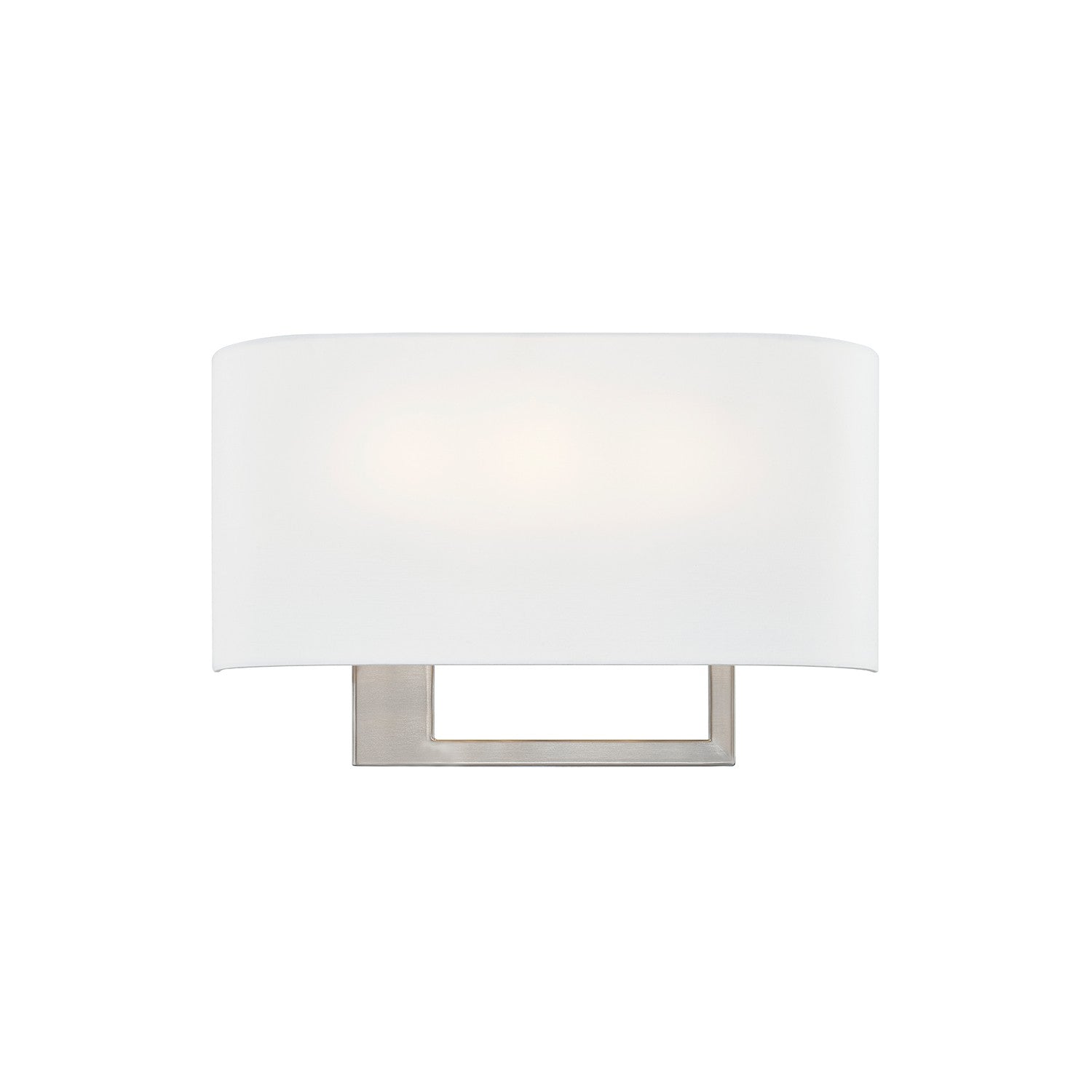 Justice Designs - FAB-4334-WHTE-NCKL - Three Light Wall Sconce - Textile - Brushed Nickel