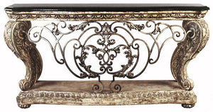 Ambella Home - 09503-850-001 - Console - Promethian - Forged Iron and Burnished Silver