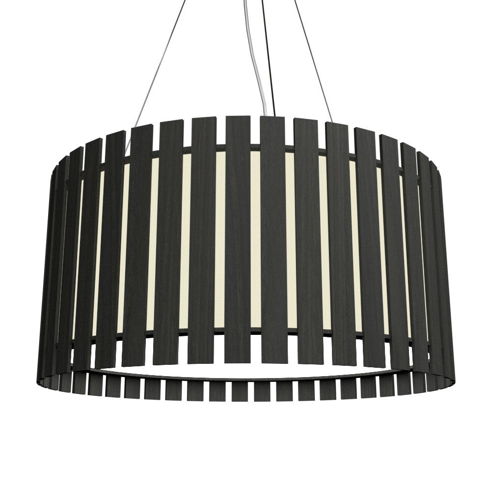 Accord Lighting - 1092.46 - Three Light Pendant - Slatted - Organic Black