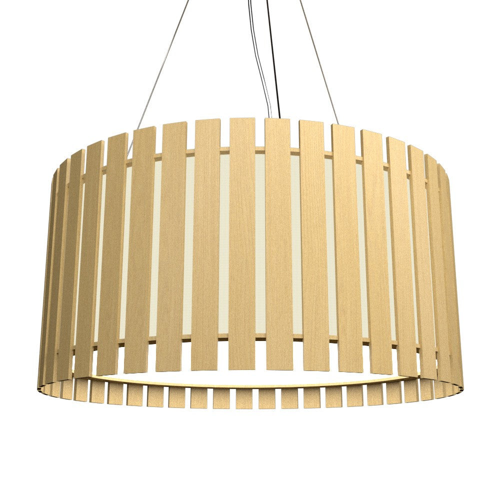 Accord Lighting - 1092.49 - Three Light Pendant - Slatted - Organic Gold