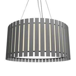 Accord Lighting - 1092.50 - Three Light Pendant - Slatted - Organic Grey