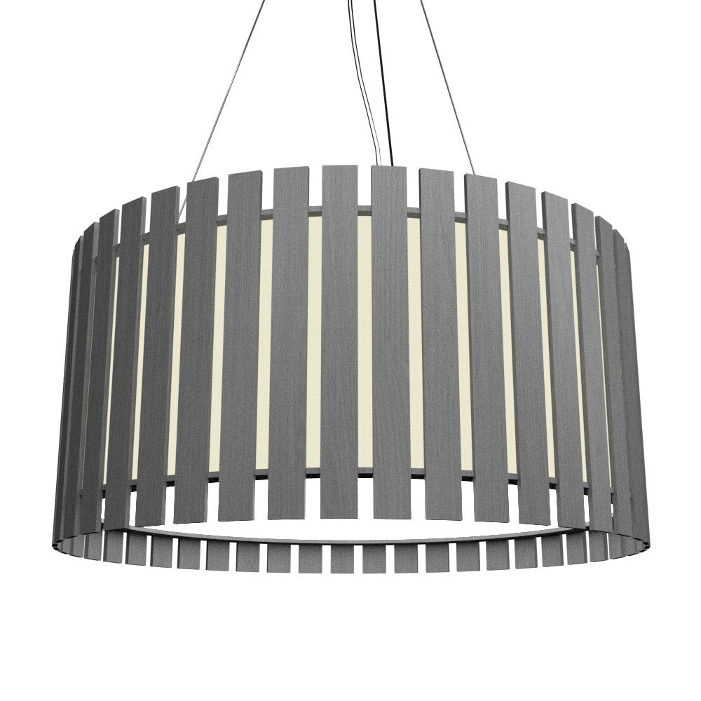 Accord Lighting - 1093.50 - Three Light Pendant - Slatted - Organic Grey