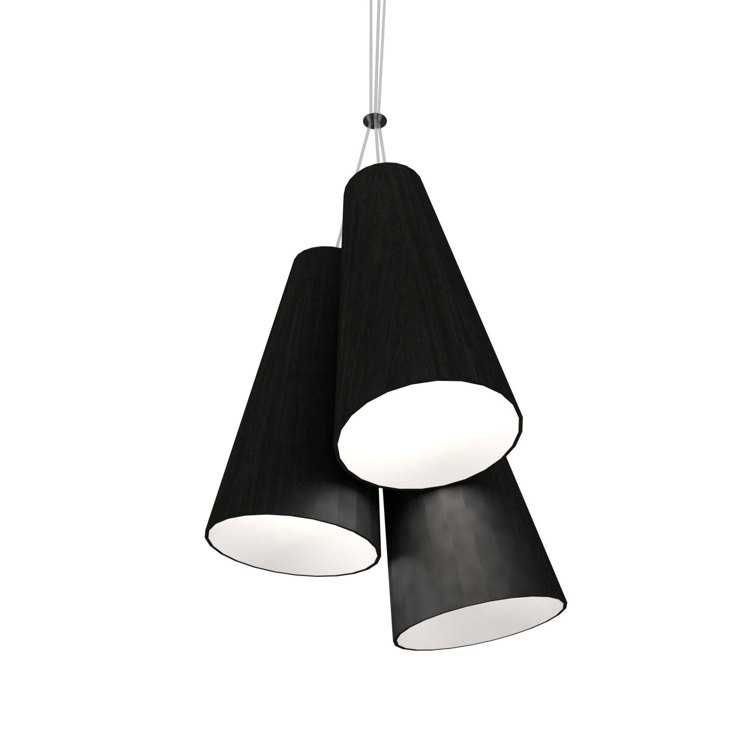 Accord Lighting - 1234.46 - Three Light Pendant - Conical - Organic Black