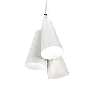 Accord Lighting - 1234.47 - Three Light Pendant - Conical - Organic White