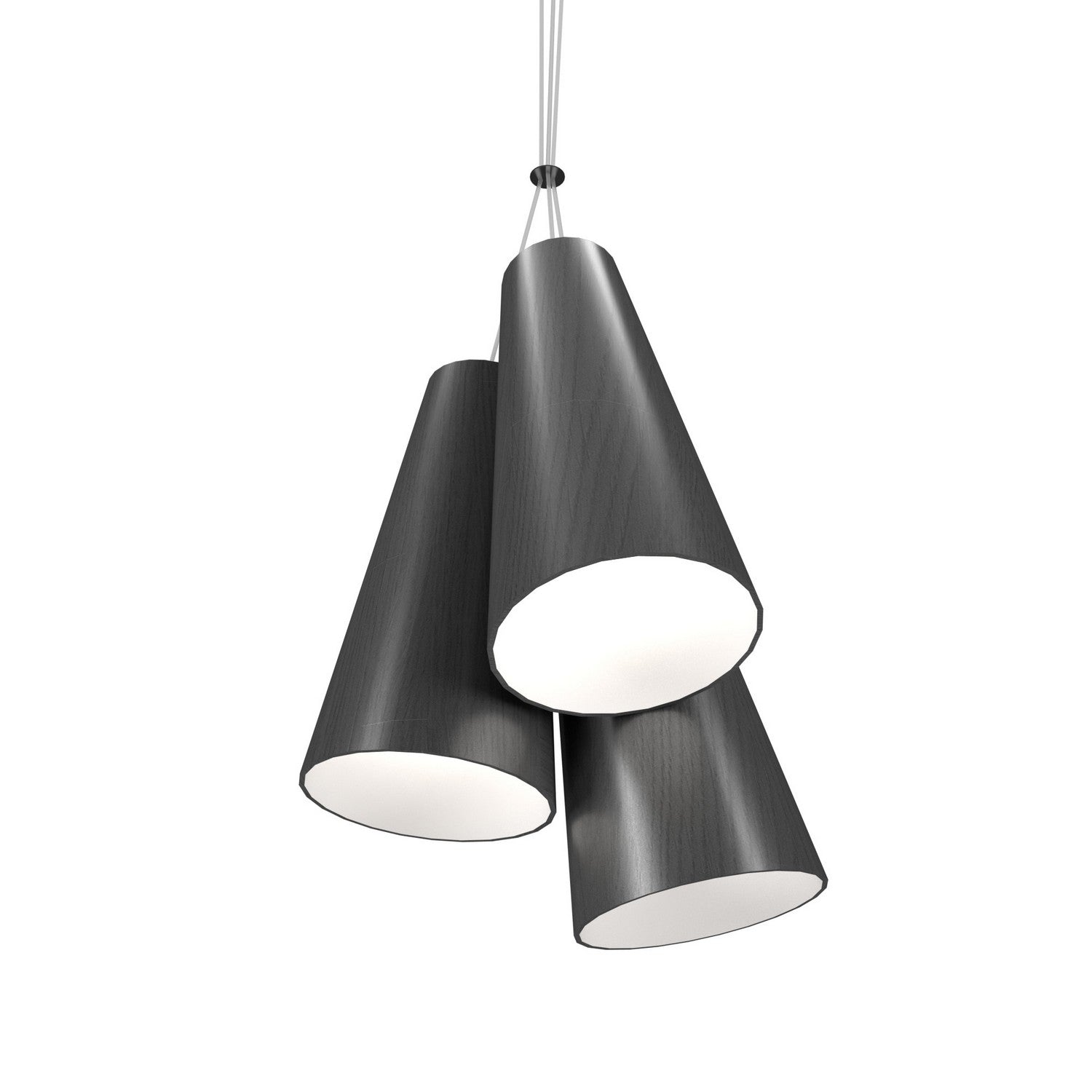 Accord Lighting - 1234.50 - Three Light Pendant - Conical - Organic Grey