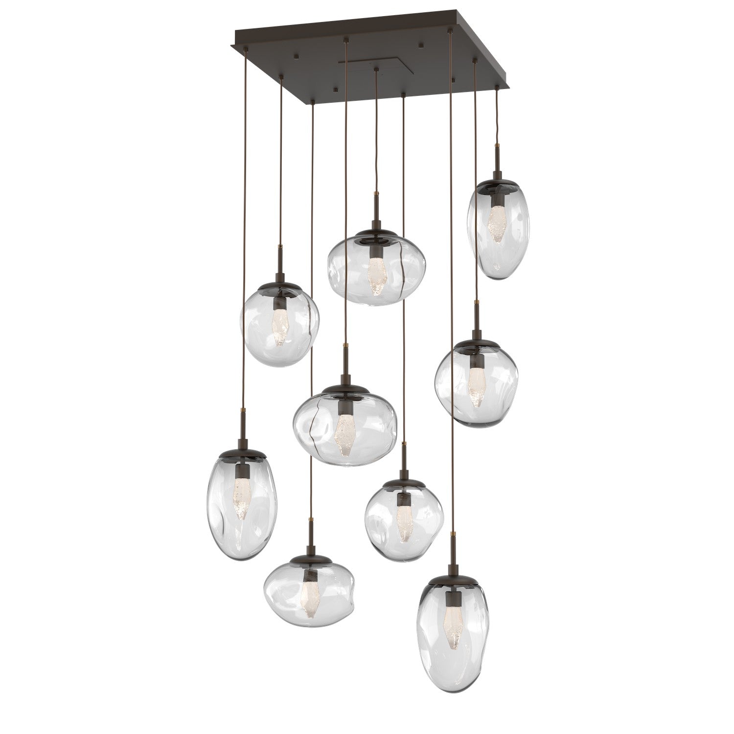 Hammerton Studio - CHB0069-09-FB-GC-C01-L3 - LED Pendant - Cosmos - Flat Bronze
