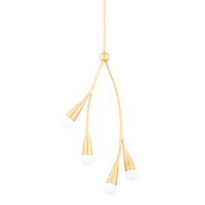 Mitzi - H689704-GL - Four Light Pendant - Elsa - Gold Leaf