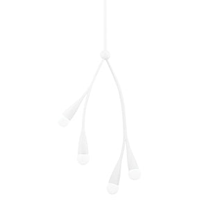 Mitzi - H689704-TWH - Four Light Pendant - Elsa - Textured White