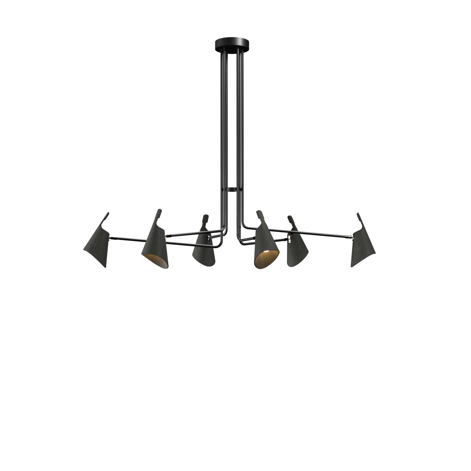 Accord Lighting - 1447.46 - Six Light Pendant - Balance - Organic Black