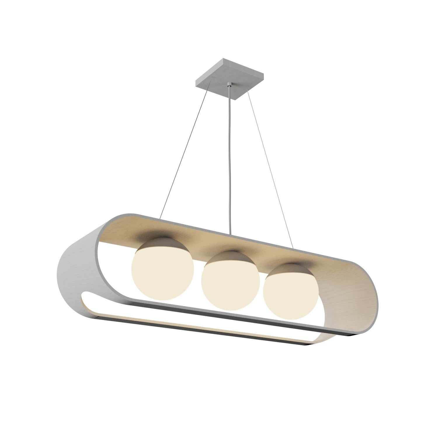 Accord Lighting - 1448.47 - Three Light Pendant - Sfera - Organic White