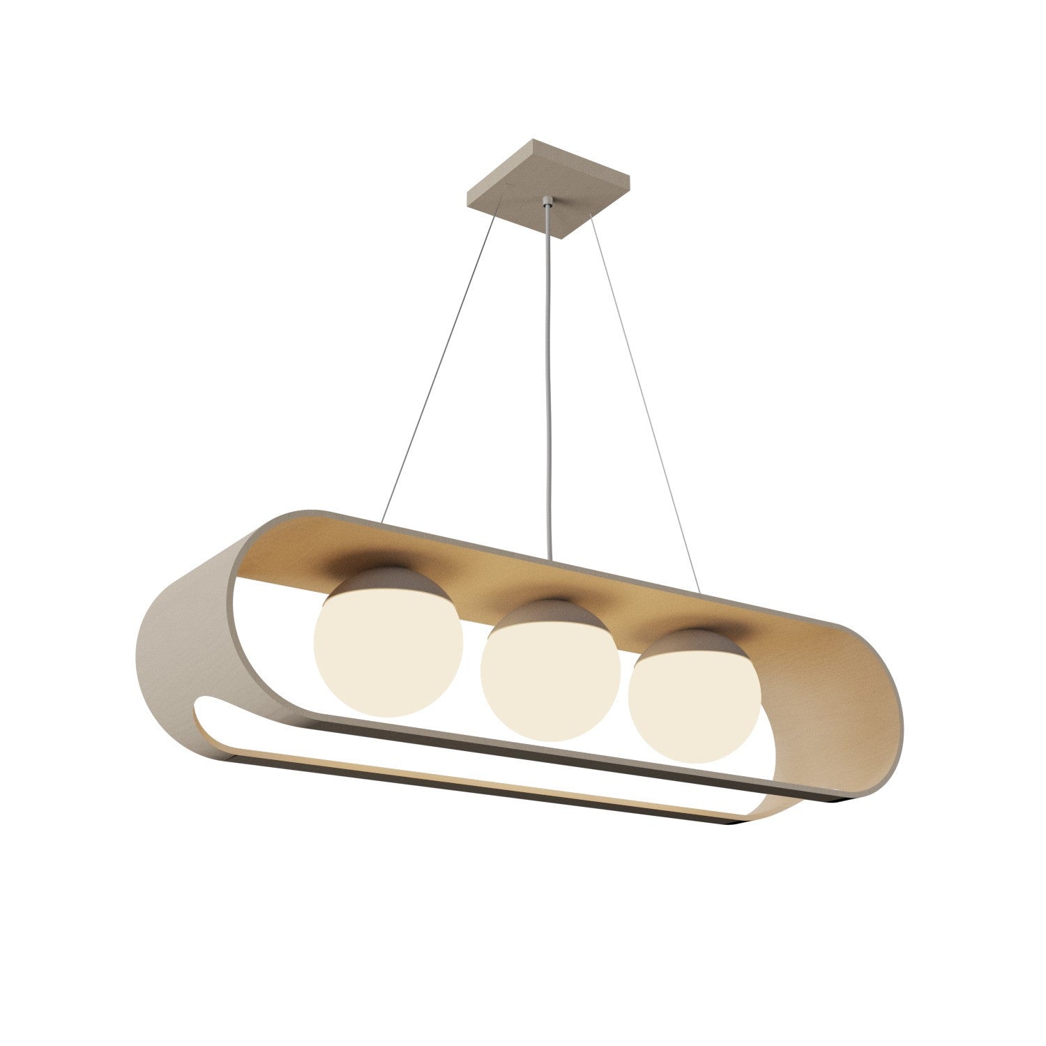 Accord Lighting - 1448.48 - Three Light Pendant - Sfera - Organic Cappuccino