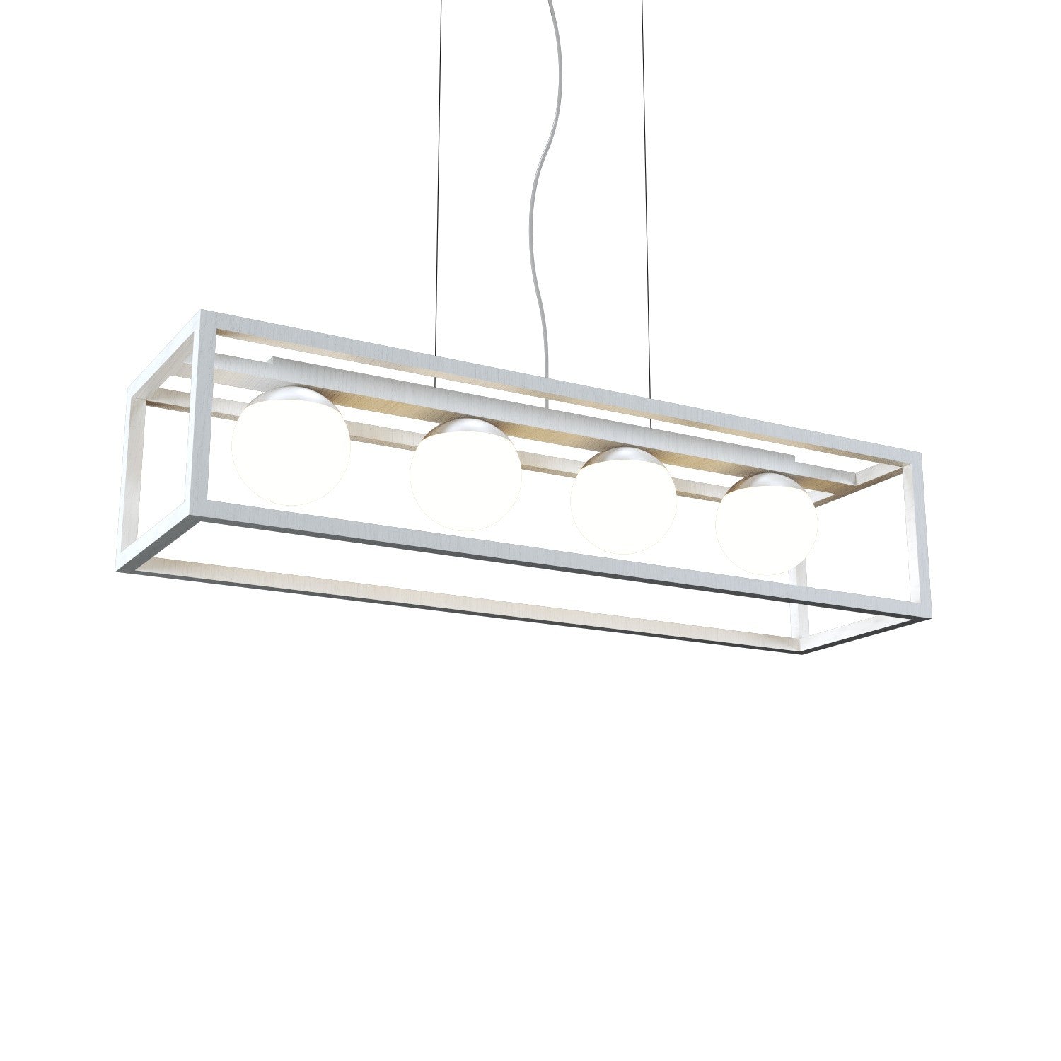 Accord Lighting - 1456.47 - Four Light Pendant - Cubic - Organic White