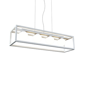 Accord Lighting - 1456.47 - Four Light Pendant - Cubic - Organic White