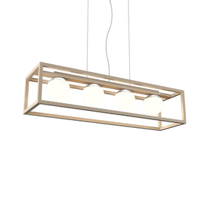 Accord Lighting - 1456.48 - Four Light Pendant - Cubic - Organic Cappuccino