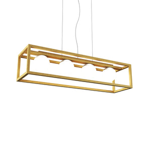 Accord Lighting - 1456.49 - Four Light Pendant - Cubic - Organic Gold