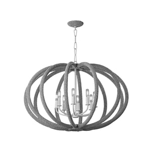 Hudson Valley - 1208-WP - Six Light Chandelier - Lewiston - White Plaster